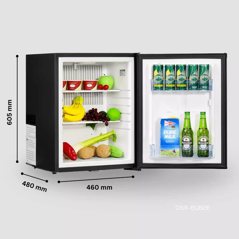 Smad Absorption Fridge 60L – Large Capacity & Powerful Cooling, Silent Operation, With Lock – 12V DC / 230V AC – For Truck, Cabin, Office, Static Camping, Outdoor Use – 0–10°C