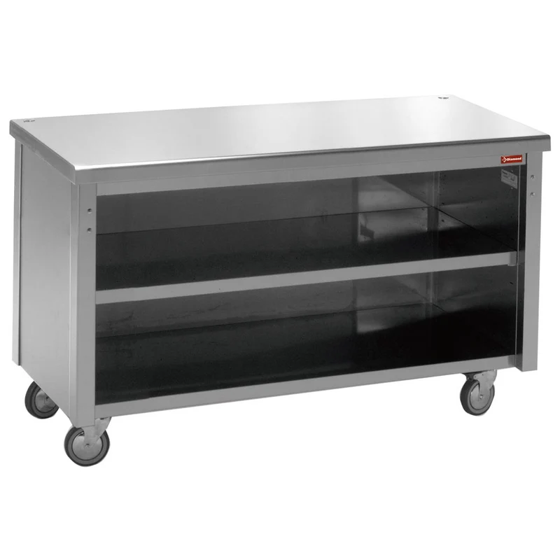 Edelstahl Arbeitstisch 1500 mm , offen mit Grundboden , für 4x GN 1/1, NT15