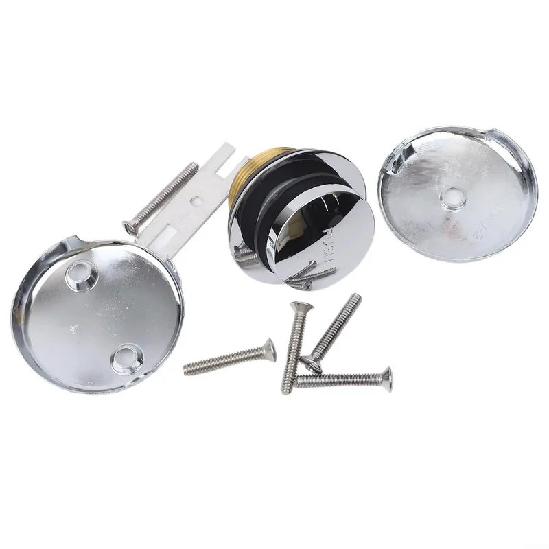 Slick Single Hole Bathtub Drain Kit With Silver Plastic Overflow Cap To Slam A No Fuss Seal Against Stank And Keep It Fresh While Dropping Onto Pipes Measuring One Point Fifteen To Two Inches Wide For A Hassle Free Reno Any Weekend Warrior Can Handle
