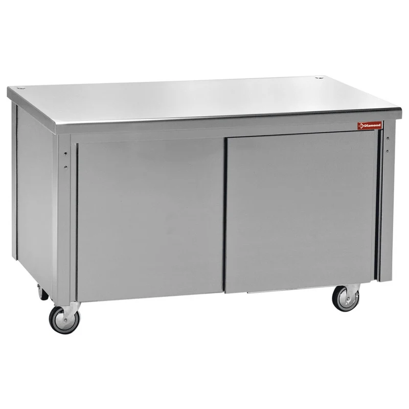 Arbeitsschrank mit Pendeltüren , 1200 mm , für 3x GN 1/1, NA12