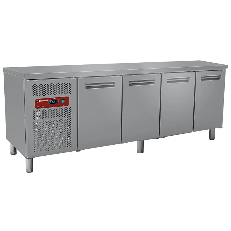 Umluft-Kühltisch 4-türig für GN 1/1 , 550 Liter , Edelstahl, MR4/R2