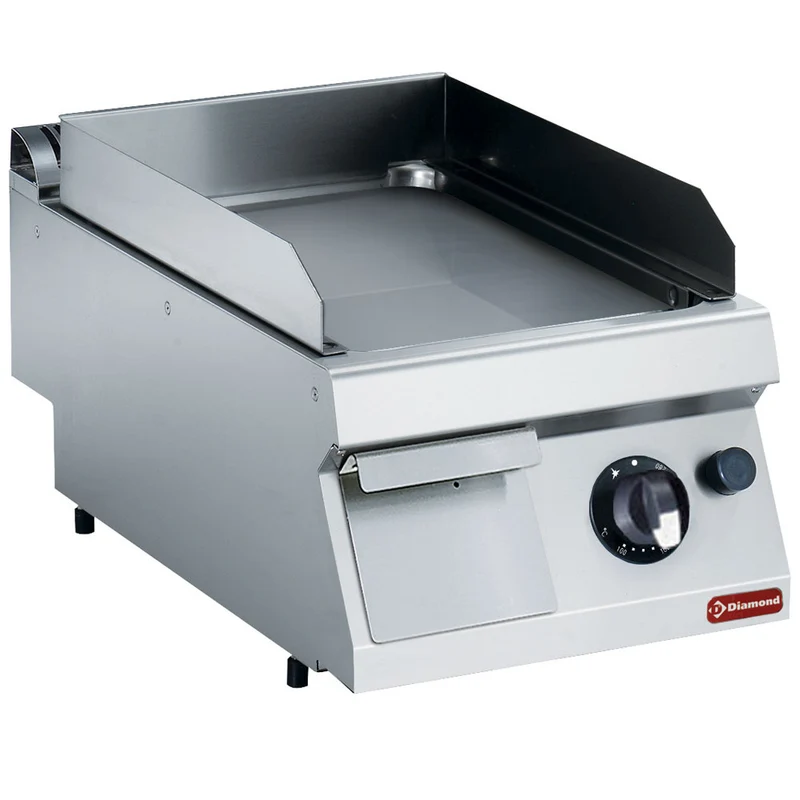 Profi Gas-Grillplatte mit glatter Hartchrom-Bratfläche, 400 mm, G17/PLCD4T-N