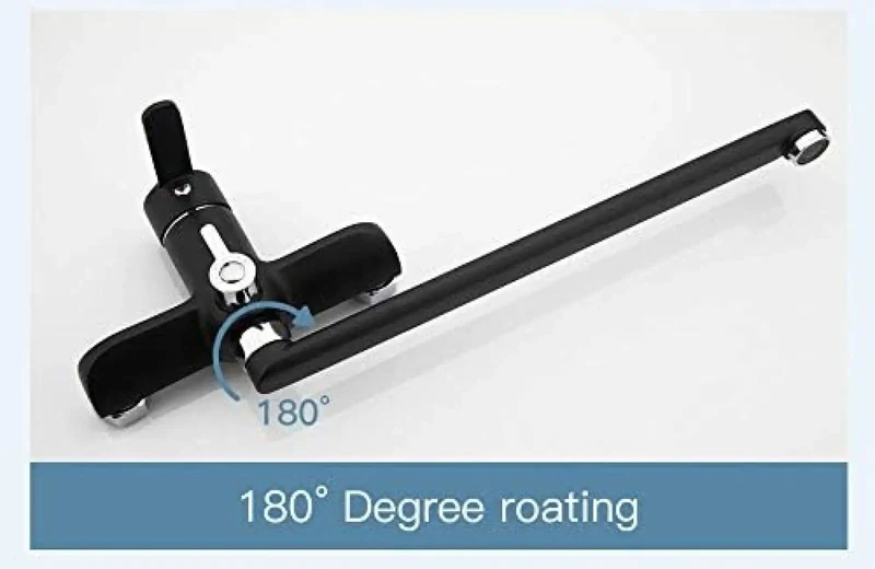 Rock Solid Brass Kitchen Faucet Slick Matte Black Tall 340 Mm Spout Corrosion Resistant Heavy Duty Easy Install High Arc Hot Cold Sink Mixer Top Shelf.