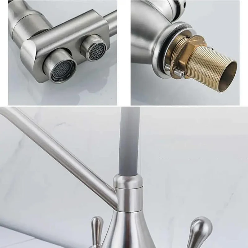 Slick 3 Way Kitchen Faucet With Smooth Pull Out Spray Brass Mixer Tap And Premium Black Silicone Hose Perfect For Under Sink Filters Top Notch Chrome And Brushed Nickel Finish Legit Durable Plumbing Upgrade