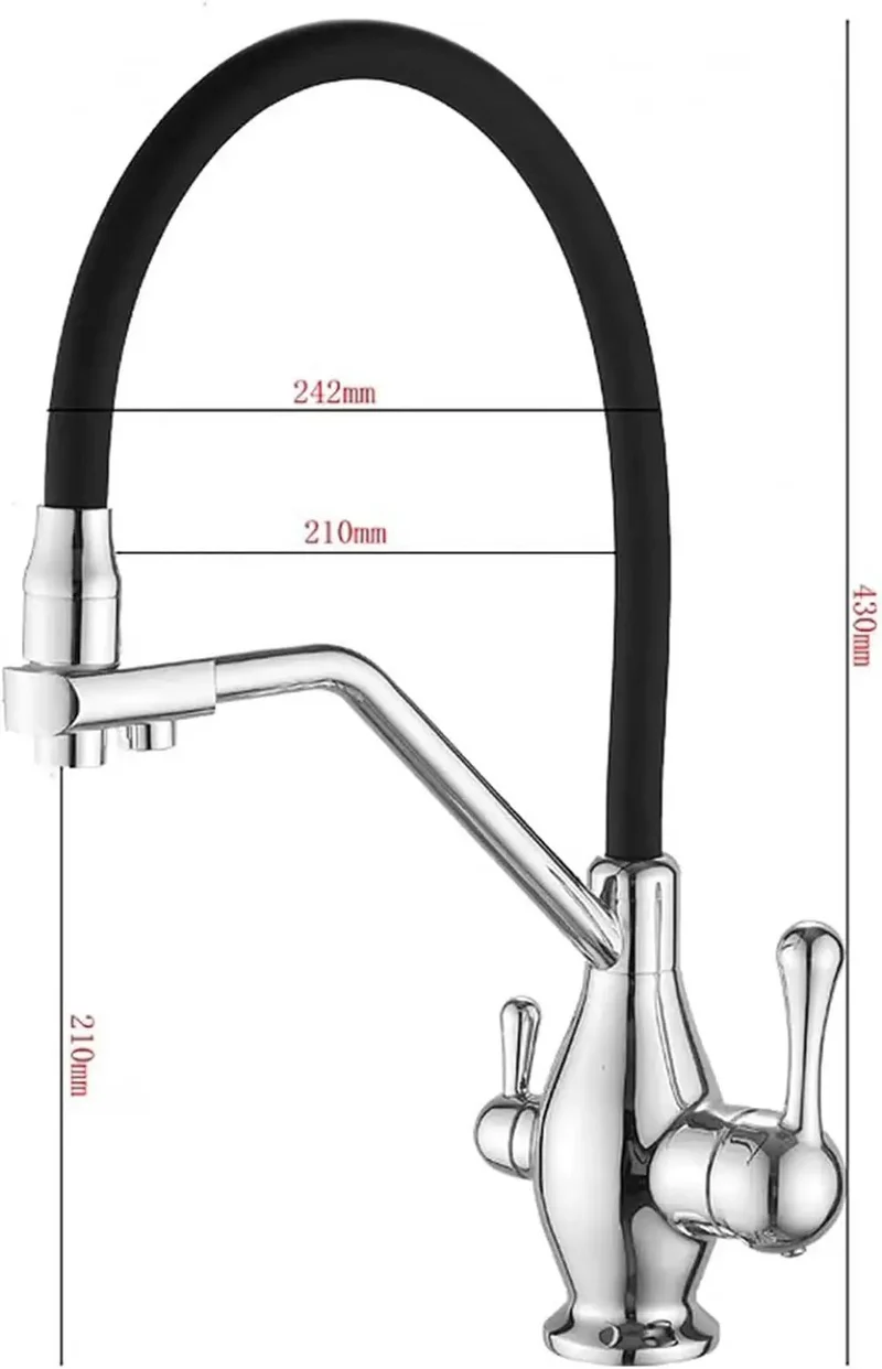Slick 3 Way Kitchen Faucet With Smooth Pull Out Spray Brass Mixer Tap And Premium Black Silicone Hose Perfect For Under Sink Filters Top Notch Chrome And Brushed Nickel Finish Legit Durable Plumbing Upgrade