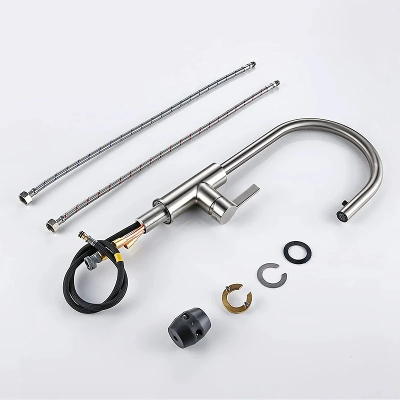 Heavy Duty Stainless Steel Kitchen Faucet With Pull Down Sprayer And Smooth Glide Spout For Zero Stress Cleanup Polished Chrome Finish Rock Solid Build Ready For The Daily Grind Quick Mount Hardware Total Game Changer