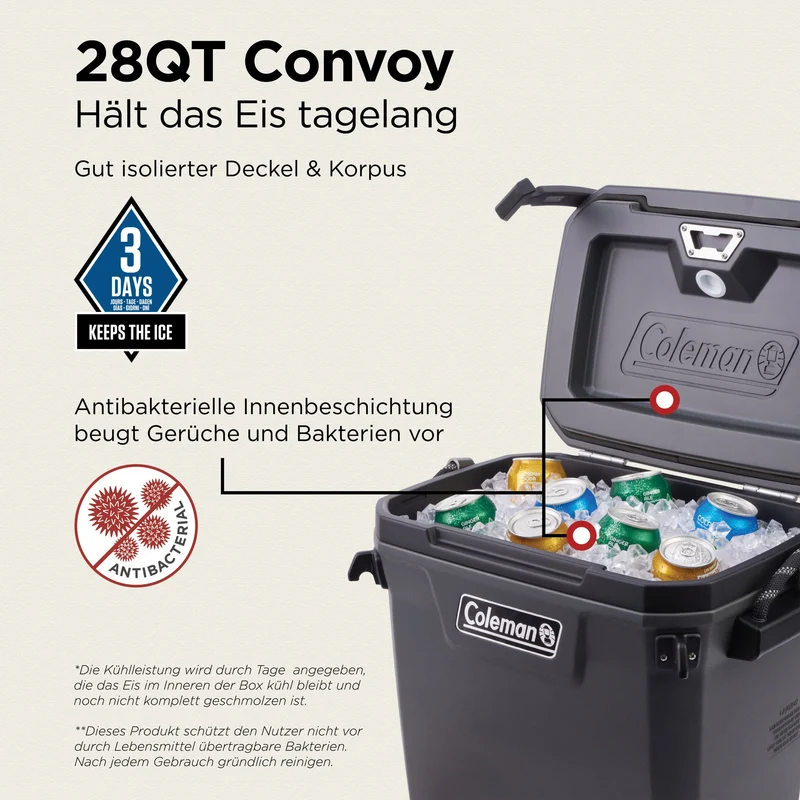 Coleman Convoy 28QT | 29 Liter Kühlbox | bis zu 3 Tage Kühlung