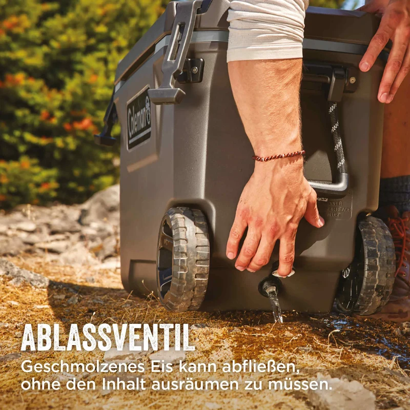 Coleman Convoy 100QT Wheeled | 97 Liter Kühlbox mit Rollen | 5 Tage Kühlung
