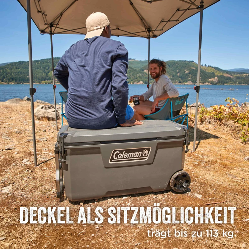 Coleman Convoy 100QT Wheeled | 97 Liter Kühlbox mit Rollen | 5 Tage Kühlung