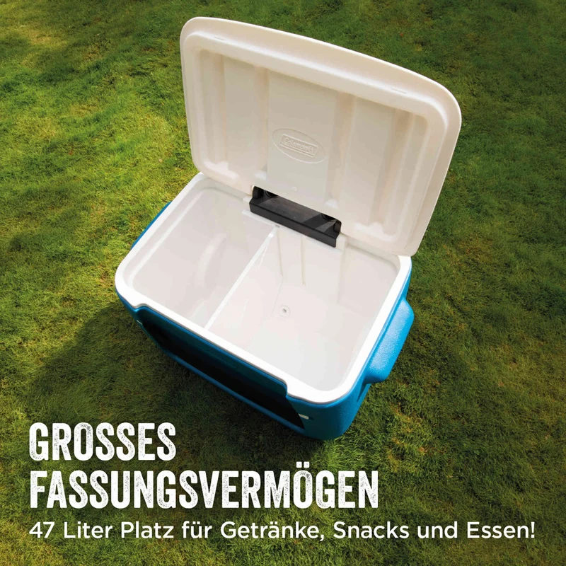 Coleman 50QT Polylite Wheeled | 46 Liter Kühlbox mit Rollen | 3 Tage Kühlung