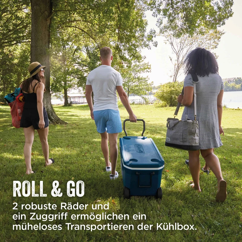Coleman 100QT Xtreme Wheeled | 94 Liter Kühlbox mit Rollen | 5 Tage Kühlung