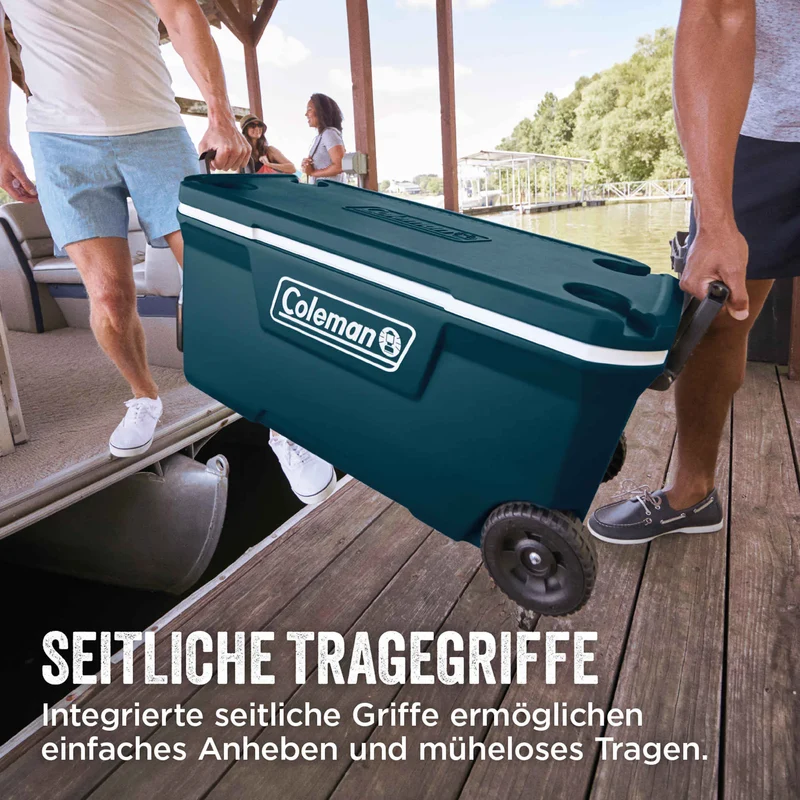 Coleman 100QT Xtreme Wheeled | 94 Liter Kühlbox mit Rollen | 5 Tage Kühlung