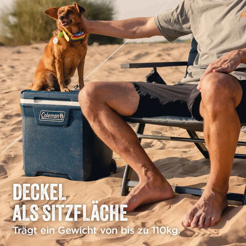 Coleman 50QT Xtreme Wheeled | 47 Liter Kühlbox mit Rollen | bis zu 4 Tage Kühlung