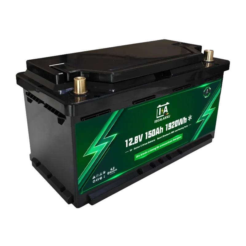 Batterie LiFePO4 12.8V 150Ah (1920Wh) IDEALAKKU IA-12-150H – Chauffage intégré & Bluetooth