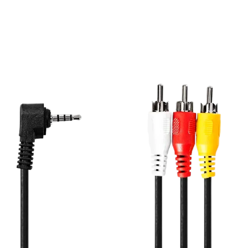 Câble Audio Vidéo Jack 3,5 mm 4 Broches vers 3 RCA Mâles – 2 m
