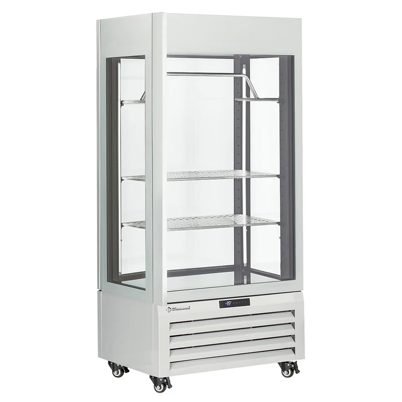Profi Fleischkühlschrank 600 L , Glastür & Umluftkühlung , Weiß, MAX/607-MW