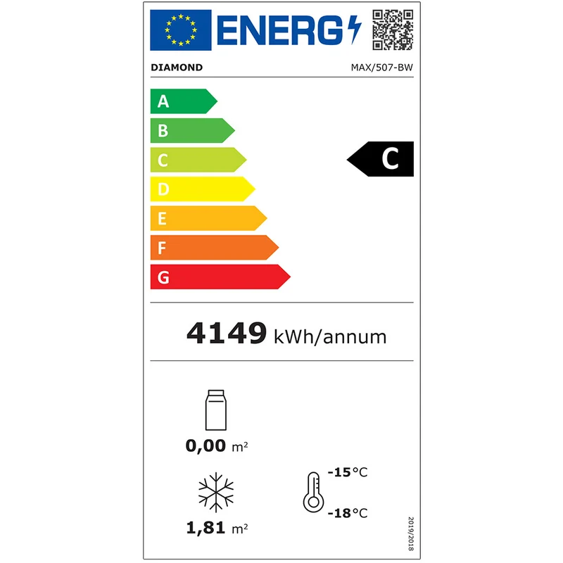 Profi Tiefkühl- und Kühlvitrine 440 L , Umluft , Weiß, MAX/507-BW