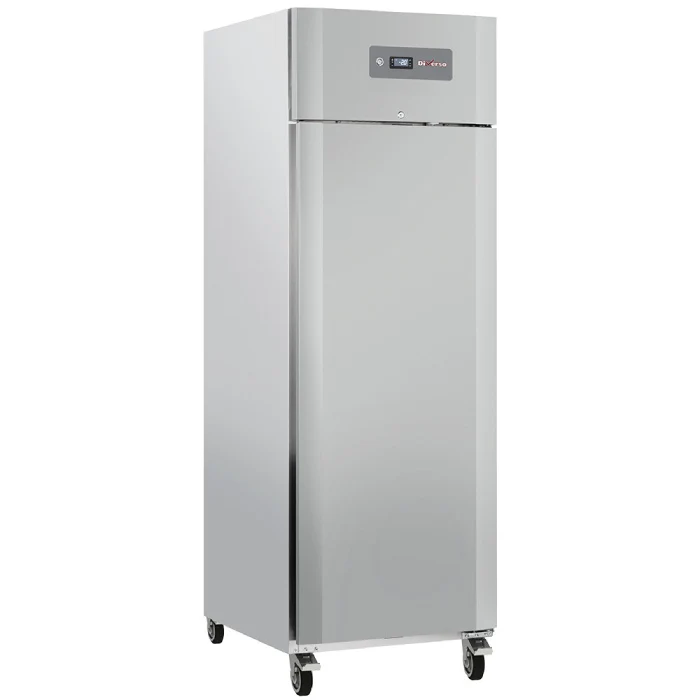 Kühlschrank Umluft 600 Liter 1 Tür GN 2/1, auf Rädern, 2 mit Bremsen