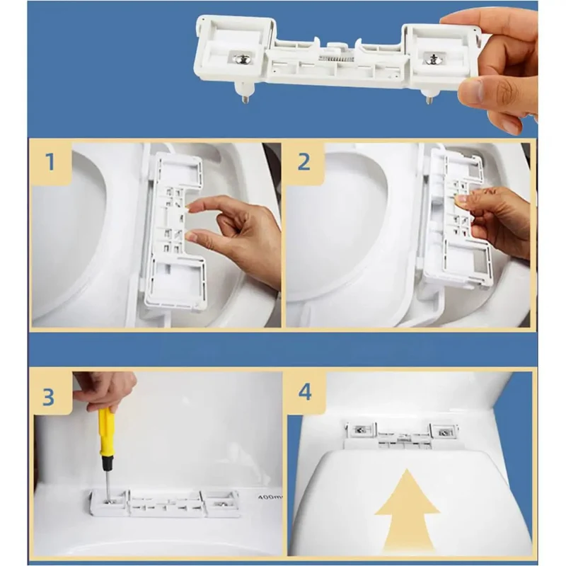Round White Soft Close Toilet Seat Quick Release Hinges Open Front Style Fits Standard Toilets No Sweat Installation Wrench Included Smooth Glide Action Top Tier Bathroom Refresh