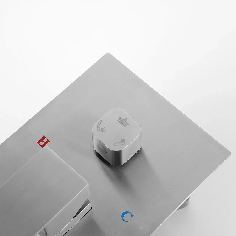 Top Shelf Shower System With Hand Shower And Tub Spout Featuring Rock Solid Brass And Stainless Steel Build Includes Self Cleaning Silicone Nozzle For Easy Maintenance And Delivers Continuous Powerful Water Flow With American Standard Connection