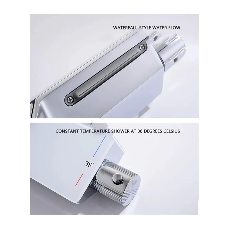 Top Shelf Digital Shower System Featuring Slick Thermostatic Temperature Controls And Crisp Led Display Panel Premium All Copper Valve With Hassle Free Operation And Multi Jet Rainfall Handheld Combo For Modern Baths