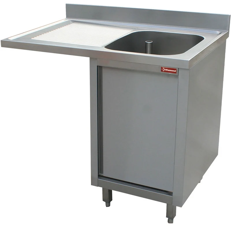 Profi-Spültisch mit Unterbauschrank 140 cm, Becken links, L1411VS-AS-D