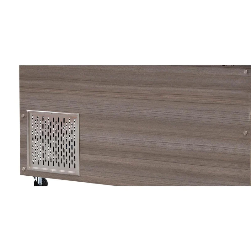 Salattheke, SNACK-Line, Kalte Theke, 5x GN1/1, Granit Star Galaxy schwarz, 188x82x85.5 Glasaufbau Klarglas schwarzer Rand, ohne Zwischenablage H=396mm