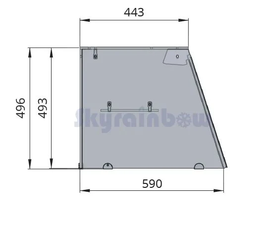 Salattheke, SNACK-Line, Kalte Theke, 5x GN1/1, Granit Star Galaxy schwarz, 188x82x85.5 Glasaufbau Klarglas mit Zwischenablage, H=496mm