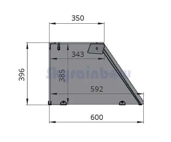 Salattheke, SNACK-Line, Kalte Theke, 6x GN1/1, Granit rosa-grau, 223x82x85.5 Glasaufbau Klarglas ohne Zwischenablage, H=396mm