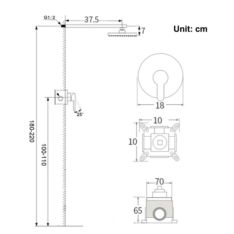 Top Shelf Concealed Shower System With Wall Mounted Chrome Rain Can And Heavy Duty Brass Mixing Valve For A Smooth Spa Bathroom Refresh Right At Home Or Any Hotel Suite