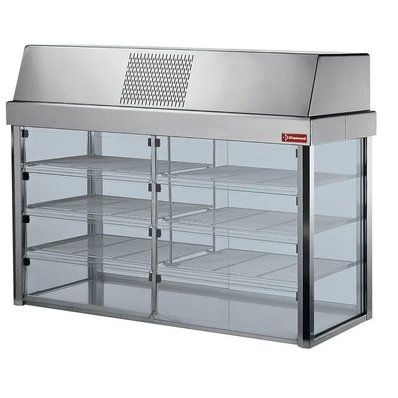 Kühlvitrine mit beidseitiger Bedienung für 3 x GN 1/1 , Edelstahl, IN/VTAF12-R2