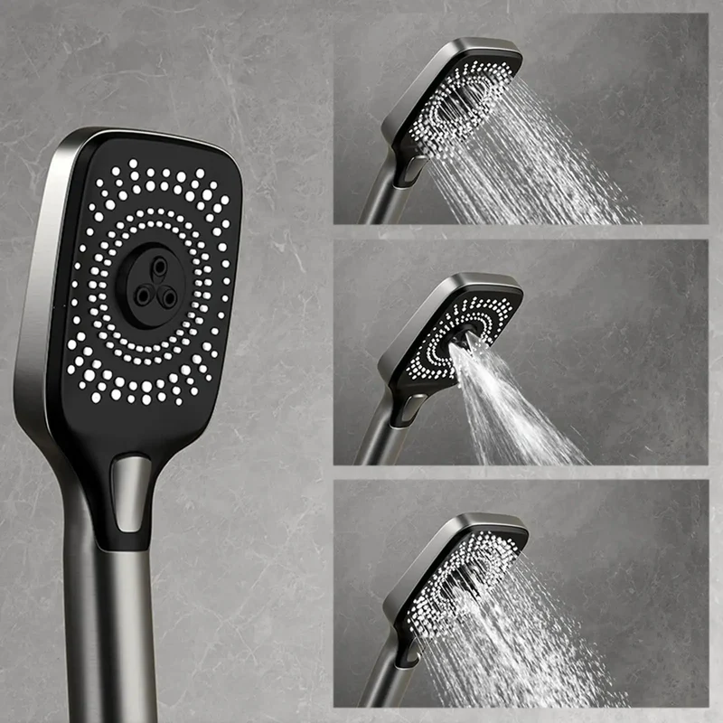 Solid Thermostatic Shower System With Digital Temp Control Four Function Faucet Set Featuring Handheld Sprayer And Waterfall Tub Spout For A Hassle Free Bathroom Setup That Hits Different Every Single Day