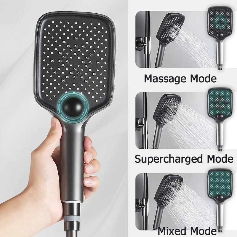 Solid Thermostatic Shower System With Digital Display And 40 Degree Constant Temp Valve Features Four Function Mixer Rain Shower Head Bathtub Faucet And Bidet Sprayer For Quick Bathroom Refresh