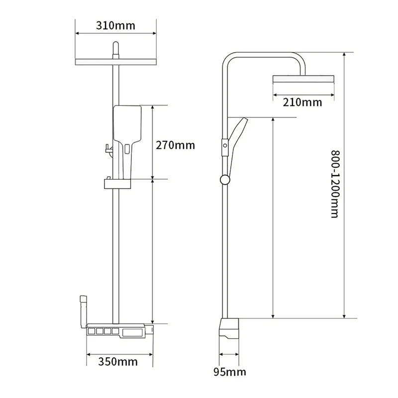 Solid Thermostatic Shower System With Digital Display And 40 Degree Constant Temp Valve Features Four Function Mixer Rain Shower Head Bathtub Faucet And Bidet Sprayer For Quick Bathroom Refresh