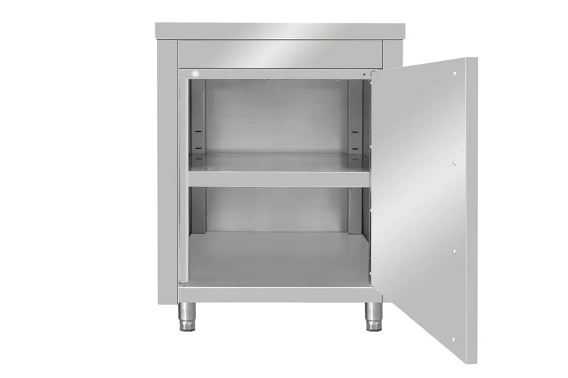 Arbeitsschrank aus Edelstahl, 60 x 60