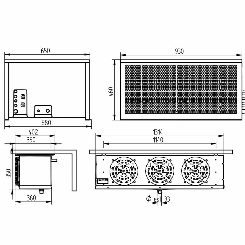 Split-Kühlaggregat für Normalkühlung , für Kühlräume bis 35 m³, HP200T-6R