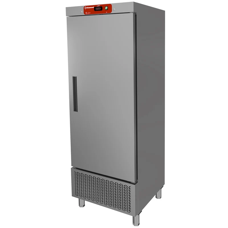 Gewerbe Tiefkühlschrank 550L aus Edelstahl mit Umluftkühlung, HE706/R2