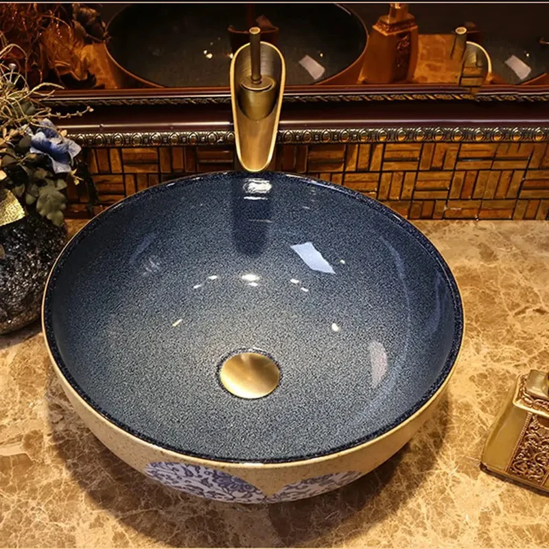 Sleek Modern Ceramic Vessel Sink That Really Spices Up Your Bathroom Setup And Round Countertop Washbasin With Included Faucet For Super Easy Installations And Next Level Style Appeal