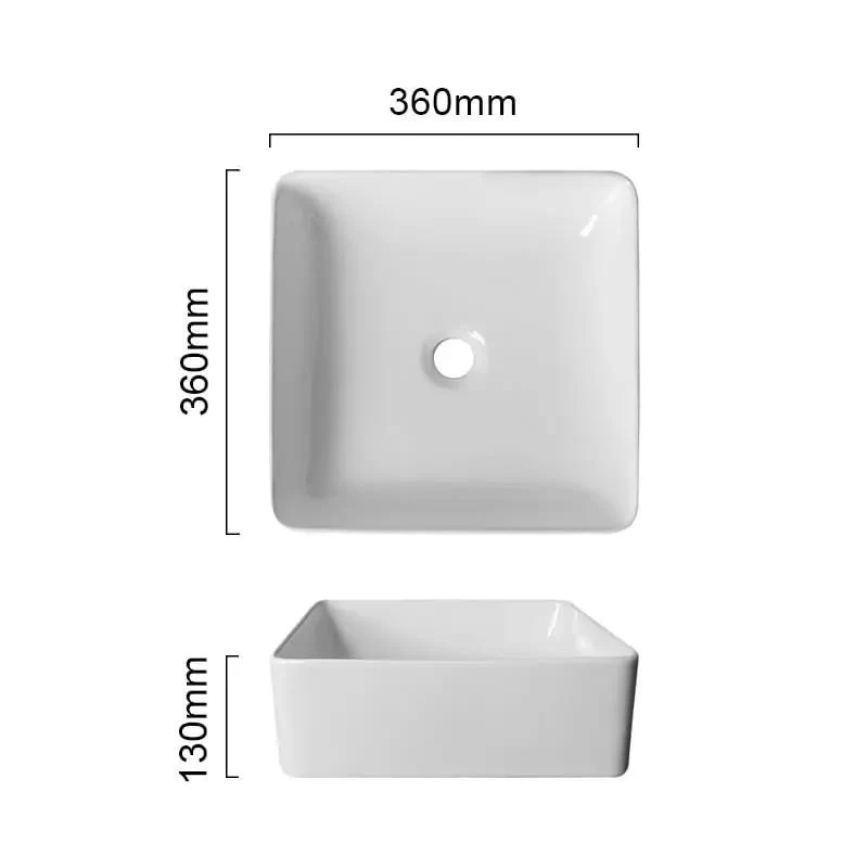 Premium Ceramic Vessel Sink For Bathroom And Bar Vanity Featuring A Hella Clean Square Design With Top Shelf Glazed Finish For A Totally Chic Modern Upgrade And Serious Home Vibe