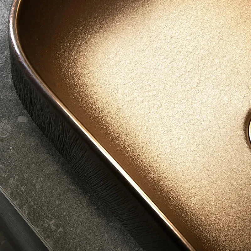 Next Level Matte Black Ceramic Vessel Sink For Modern Bathroom Vanity Setup Featuring Sleek Rectangular Basin With Countertop Mounting Capabilities That Boosts Everyday Glamour And Delivers Show Stopping Sophistication To Your Wash Area.