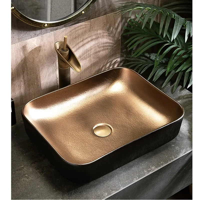 Next Level Matte Black Ceramic Vessel Sink For Modern Bathroom Vanity Setup Featuring Sleek Rectangular Basin With Countertop Mounting Capabilities That Boosts Everyday Glamour And Delivers Show Stopping Sophistication To Your Wash Area.