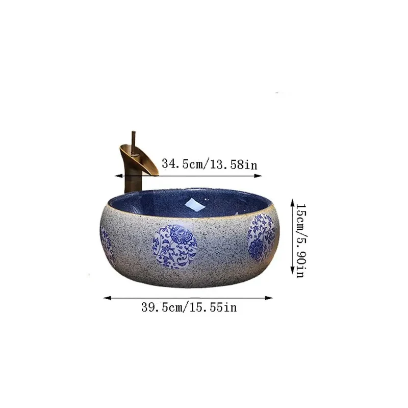 Round Ceramic Vessel Sink For Bathroom Vanity With Matching Faucet Premium Countertop Washbasin Delivering That Clean Modern Vibe Straight Up Heavy Duty Build And A Super Slick Finish For Your Place