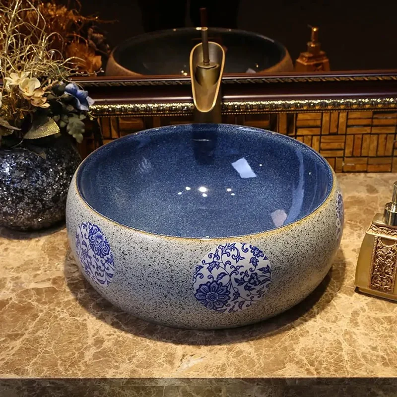 Round Ceramic Vessel Sink For Bathroom Vanity With Matching Faucet Premium Countertop Washbasin Delivering That Clean Modern Vibe Straight Up Heavy Duty Build And A Super Slick Finish For Your Place