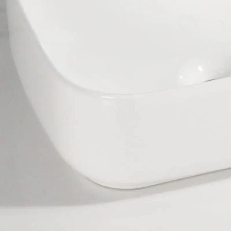 Top Tier Ceramic Vessel Sink Small Square Countertop Washbasin Slick White Bathroom Bowl Sink Game Changer Modern Design For Your Kitchen Or Fresh Bath Setup