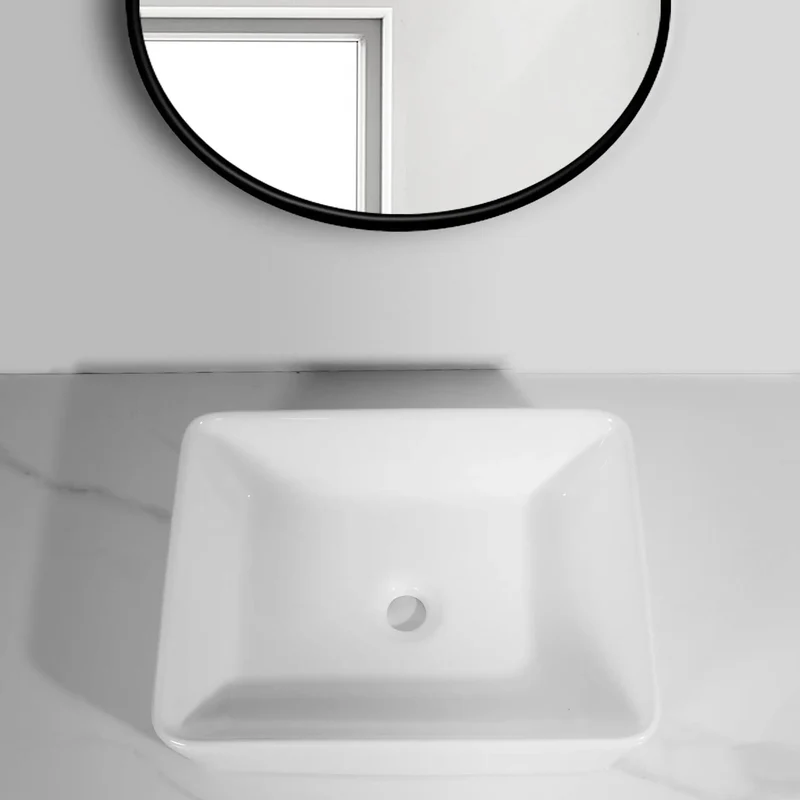 Modern Square Ceramic Vessel Washbasin Acting As A Real Game Changer For Your Countertop While Bringing Slick Clean Lines And Effortless Style To Any Bathroom Setting