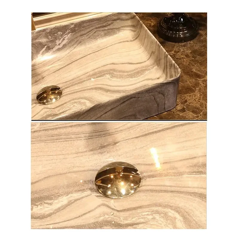 Premium Rectangular Ceramic Vessel Sink With Faucet Top Tier Countertop Basin Straight Upgrade For Vanity Clean Luxury Washbasin Real Deal Decor Game Changer