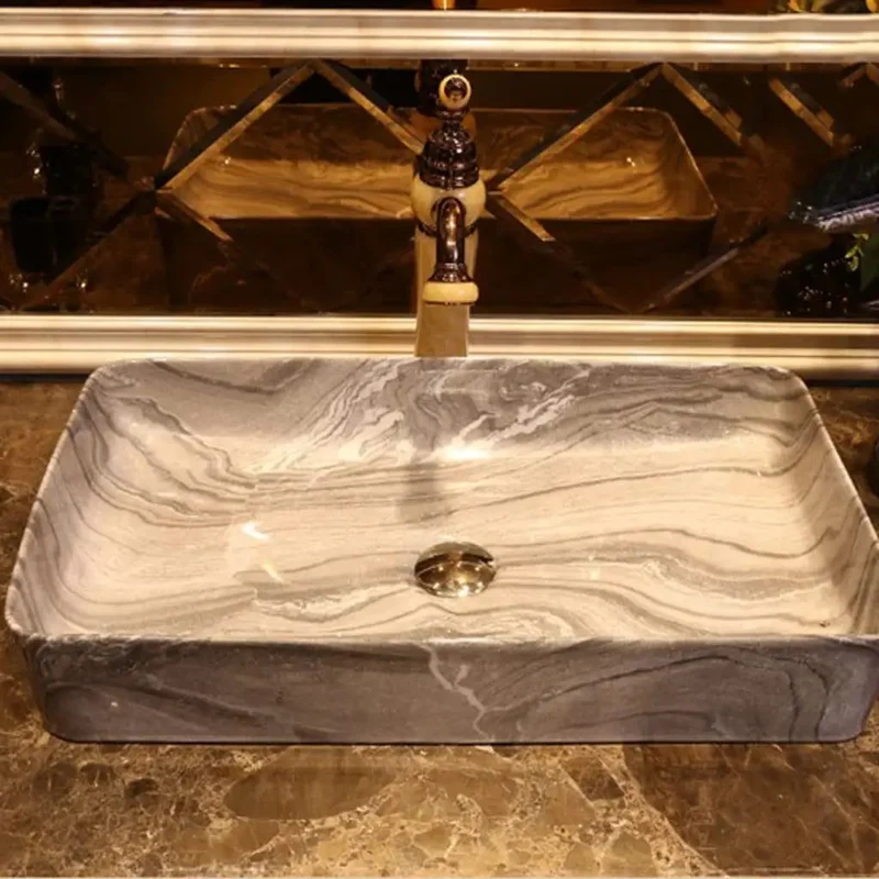 Premium Rectangular Ceramic Vessel Sink With Faucet Top Tier Countertop Basin Straight Upgrade For Vanity Clean Luxury Washbasin Real Deal Decor Game Changer