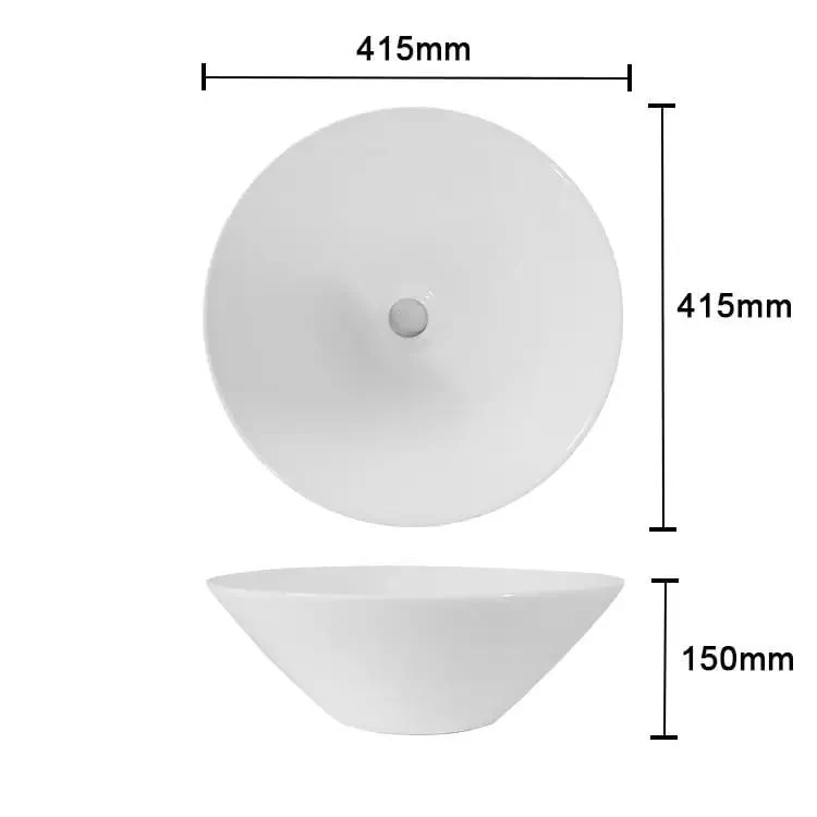 Sleek Ceramic Bathroom Vessel Sink Featuring Slick Lampshade Design For Countertop Setup Modern Luxury Wash Basin Straight Up Premium Home Fixtures That Deliver Heavy Duty Hotel Vibes