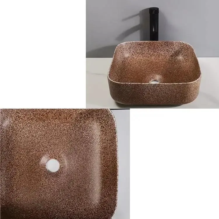 Square Vessel Bathroom Sink Boasting A Slick Glazed Surface And Zero Fuss Cleanup Top Shelf Above Counter Basin For Boutique Hotels Or Modern Homes That Offer Drool Worthy Aesthetic And Hardcore Daily Durability