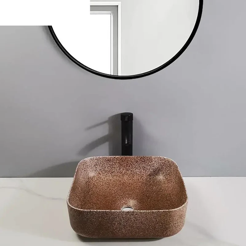 Square Vessel Bathroom Sink Boasting A Slick Glazed Surface And Zero Fuss Cleanup Top Shelf Above Counter Basin For Boutique Hotels Or Modern Homes That Offer Drool Worthy Aesthetic And Hardcore Daily Durability
